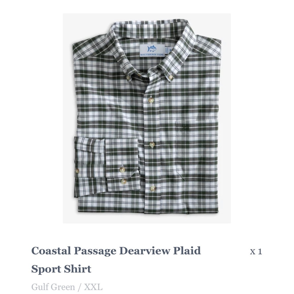 Southern Tide Coastal Passage XXL Shirt.